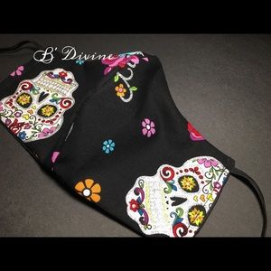 Hand Crafted Accessories - Glitter Sugar Skull Face Cover Hand Crafted Accessories - Glitter Sugar Skull Face Cover